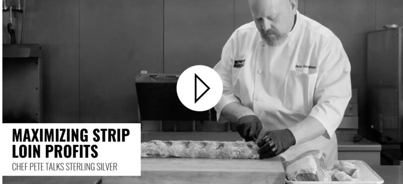 Maximizing Strip Loin Profits video thumbnail of Chef Pete cutting meat
