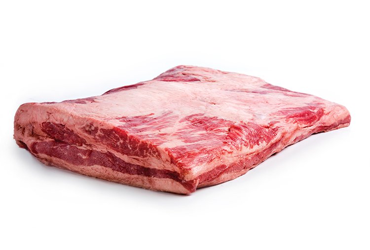 Raw navel beef cut