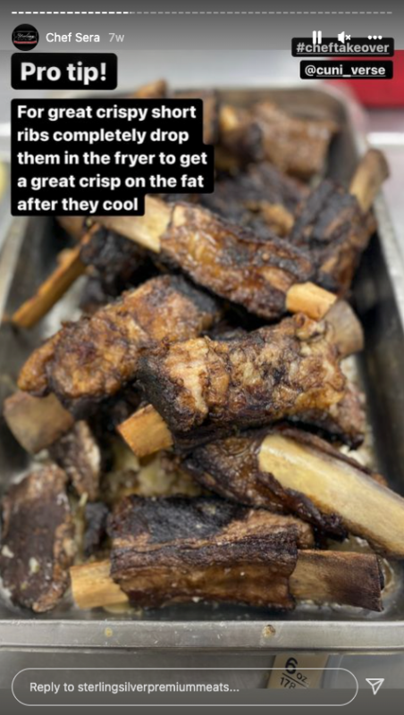 Crispy short ribs in a fryer