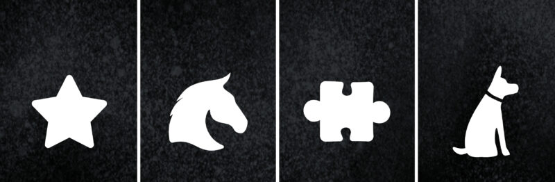 Menu engineering matrix symbols: star, plow horse, puzzle, dog