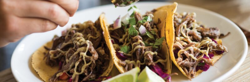 Beef tacos on a plate